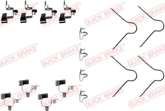 QUICK BRAKE 1091130 - Комплектуючі, колодки дискового гальма autocars.com.ua