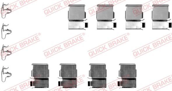 QUICK BRAKE 1091133 - Комплектуючі, колодки дискового гальма autocars.com.ua