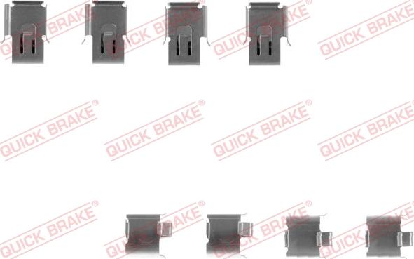 QUICK BRAKE 1091171 - Комплектуючі, колодки дискового гальма autocars.com.ua