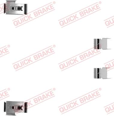 QUICK BRAKE 109-1198-1 - Комплектуючі, колодки дискового гальма autocars.com.ua