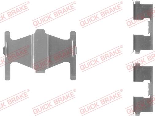 QUICK BRAKE 109-1204-1 - Комплектуючі, колодки дискового гальма autocars.com.ua