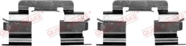 QUICK BRAKE 109-1216-1 - Комплектуючі, колодки дискового гальма autocars.com.ua