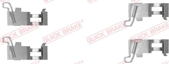 QUICK BRAKE 109-1226-1 - Комплектуючі, колодки дискового гальма autocars.com.ua