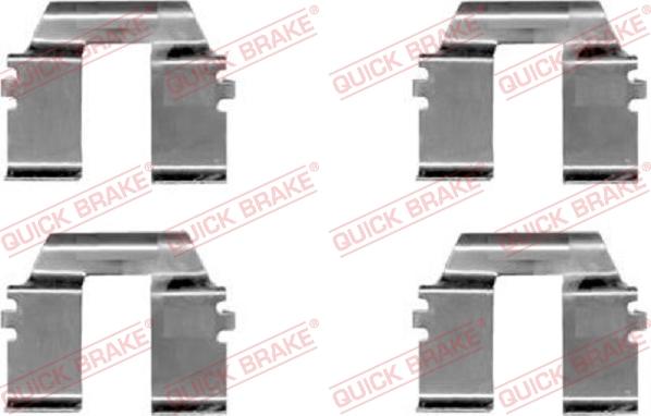 QUICK BRAKE 1091232 - Комплектуючі, колодки дискового гальма autocars.com.ua
