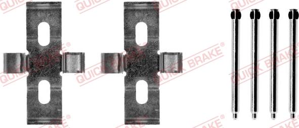 QUICK BRAKE 109-1248 - Комплектуючі, колодки дискового гальма autocars.com.ua