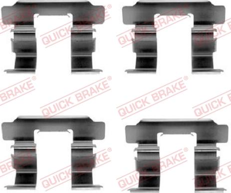 QUICK BRAKE 109-1251 - Комплектуючі, колодки дискового гальма autocars.com.ua