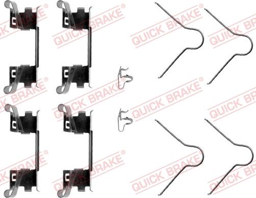 QUICK BRAKE 1091254 - Комплектуючі, колодки дискового гальма autocars.com.ua