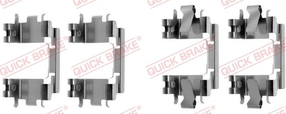 QUICK BRAKE 1091257 - Комплектуючі, колодки дискового гальма autocars.com.ua