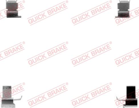 QUICK BRAKE 109-1262-1 - Комплектуючі, колодки дискового гальма autocars.com.ua