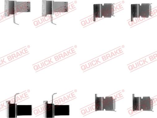 QUICK BRAKE 1091262 - Комплектуючі, колодки дискового гальма autocars.com.ua