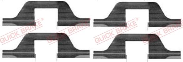 QUICK BRAKE 1091263 - Комплектуючі, колодки дискового гальма autocars.com.ua