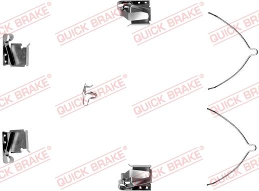 QUICK BRAKE 109-1268-1 - Комплектуючі, колодки дискового гальма autocars.com.ua