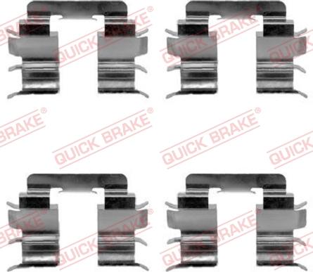 QUICK BRAKE 1091272 - Комплектуючі, колодки дискового гальма autocars.com.ua