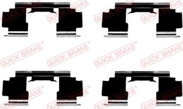 QUICK BRAKE 1091276 - Комплектуючі, колодки дискового гальма autocars.com.ua