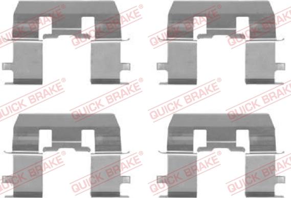 QUICK BRAKE 1091281 - Комплектуючі, колодки дискового гальма autocars.com.ua