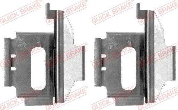QUICK BRAKE 1091282 - Комплект прижимних планок гальмівного супорту autocars.com.ua
