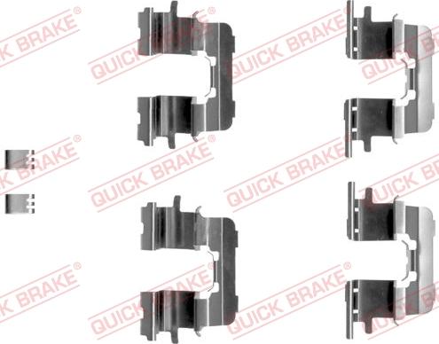 QUICK BRAKE 1091290 - Комплектуючі, колодки дискового гальма autocars.com.ua