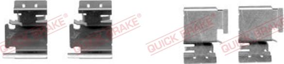 QUICK BRAKE 109-1298-1 - Комплектуючі, колодки дискового гальма autocars.com.ua