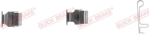 QUICK BRAKE 109-1604-1 - Комплектуючі, колодки дискового гальма autocars.com.ua