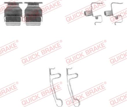 QUICK BRAKE 1091604 - Комплектуючі, колодки дискового гальма autocars.com.ua