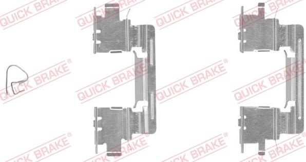 QUICK BRAKE 109-1613-1 - Комплектуючі, колодки дискового гальма autocars.com.ua