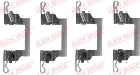 QUICK BRAKE 1091614 - Комплектуючі, колодки дискового гальма autocars.com.ua