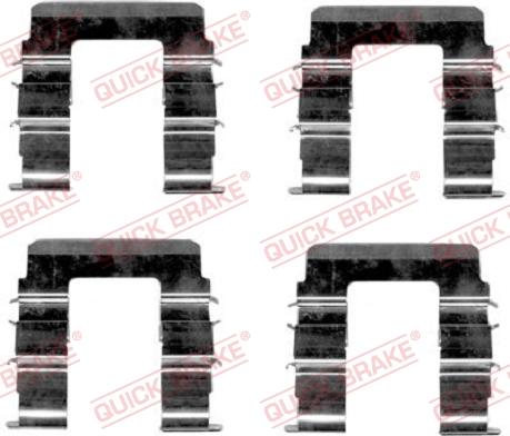 QUICK BRAKE 1091615 - Комплектуючі, колодки дискового гальма autocars.com.ua