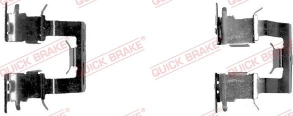 QUICK BRAKE 109-1620-1 - Комплектуючі, колодки дискового гальма autocars.com.ua