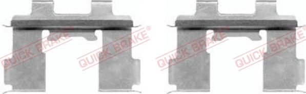 QUICK BRAKE 109-1630-1 - Комплектуючі, колодки дискового гальма autocars.com.ua