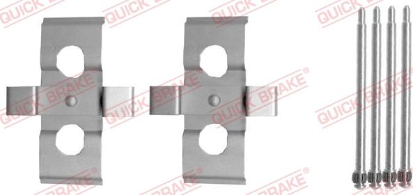 QUICK BRAKE 109-1635 - Комплектуючі, колодки дискового гальма autocars.com.ua