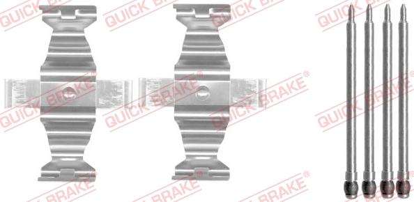 QUICK BRAKE 1091643 - Комплектуючі, колодки дискового гальма autocars.com.ua
