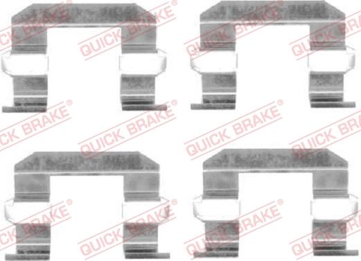 QUICK BRAKE 1091645 - Комплектуючі, колодки дискового гальма autocars.com.ua