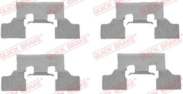 QUICK BRAKE 1091647 - Комплектуючі, колодки дискового гальма autocars.com.ua