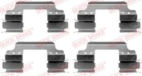 QUICK BRAKE 1091648 - Комплект прижимних планок гальмівного супорту autocars.com.ua