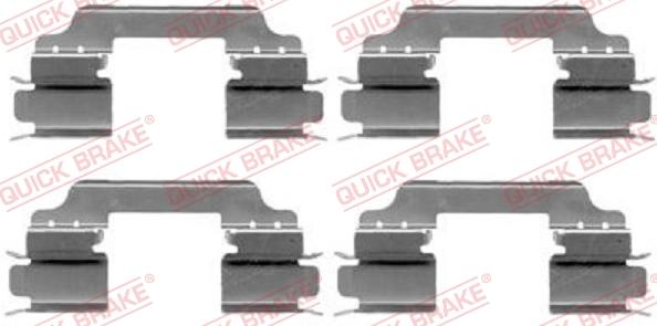 QUICK BRAKE 109-1649 - Комплектуючі, колодки дискового гальма autocars.com.ua