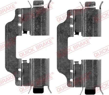 QUICK BRAKE 109-1653-1 - Комплектуючі, колодки дискового гальма autocars.com.ua