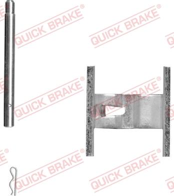 QUICK BRAKE 109-1660-1 - Комплектуючі, колодки дискового гальма autocars.com.ua