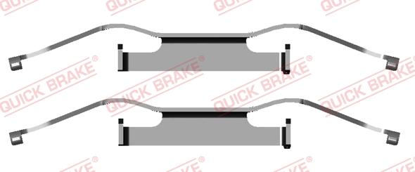 QUICK BRAKE 1091680 - Комплектуючі, колодки дискового гальма autocars.com.ua