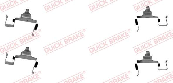 QUICK BRAKE 109-1697-1 - Комплектуючі, колодки дискового гальма autocars.com.ua
