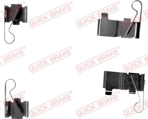 QUICK BRAKE 109-1699-1 - Комплектуючі, колодки дискового гальма autocars.com.ua