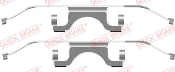 QUICK BRAKE 1091702 - Комплектуючі, колодки дискового гальма autocars.com.ua