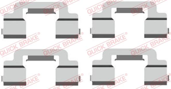 QUICK BRAKE 1091703 - Комплектуючі, колодки дискового гальма autocars.com.ua