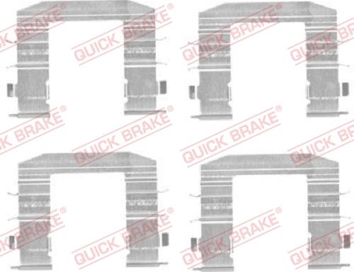 QUICK BRAKE 1091708 - Комплектуючі, колодки дискового гальма autocars.com.ua