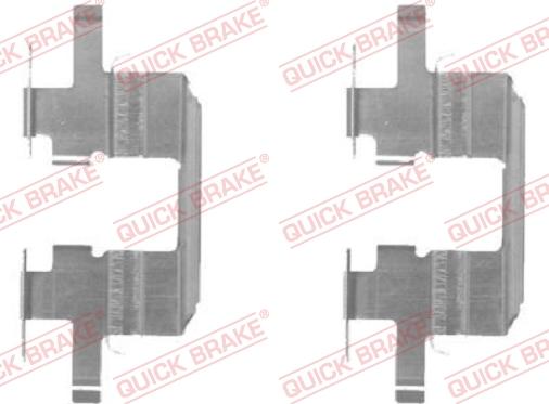 QUICK BRAKE 109-1711-1 - Комплектуючі, колодки дискового гальма autocars.com.ua