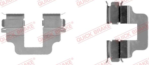 QUICK BRAKE 109-1712-1 - Комплектуючі, колодки дискового гальма autocars.com.ua