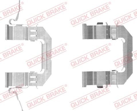 QUICK BRAKE 109-1722-1 - Комплектуючі, колодки дискового гальма autocars.com.ua