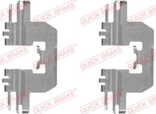 QUICK BRAKE 109-1724-1 - Комплектуючі, колодки дискового гальма autocars.com.ua