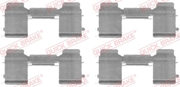 QUICK BRAKE 1091726 - Комплектуючі, колодки дискового гальма autocars.com.ua