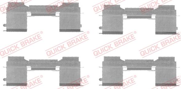 QUICK BRAKE 1091729 - Комплектуючі, колодки дискового гальма autocars.com.ua