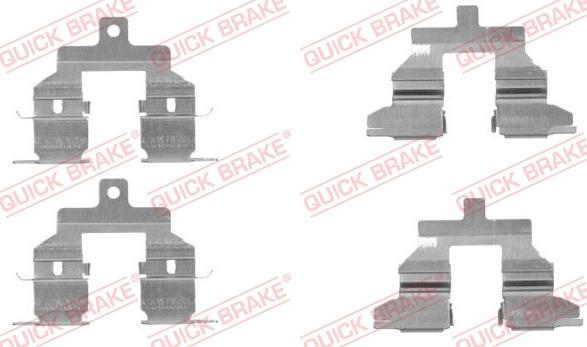 QUICK BRAKE 1091737 - Комплектуючі, колодки дискового гальма autocars.com.ua
